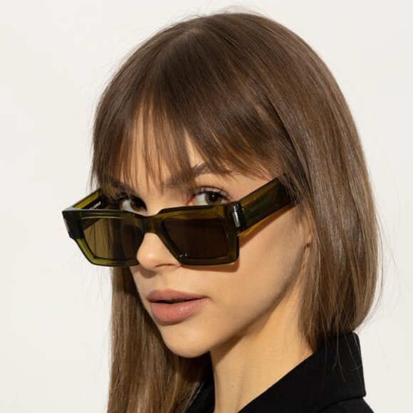 NWT SAINT LAURENT GREEN WOMEN SUNGLASSES - Picture 1 of 4